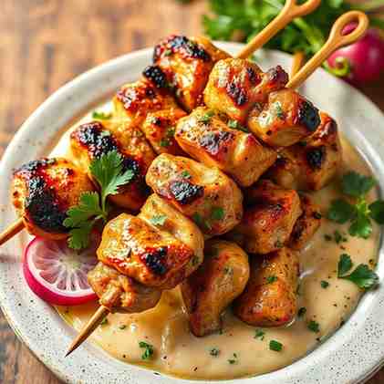 Classic Shish Taouk - Easy Grilled Chicken Skewers Recipe